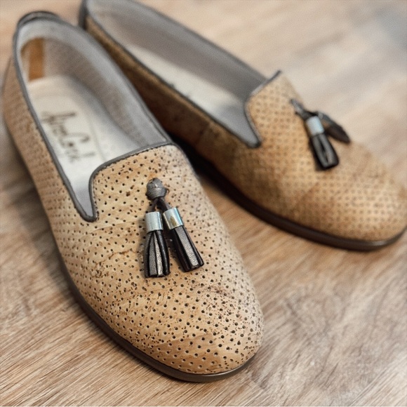 NWOT Fine Cork Portugal- Cork Shoes With Decorative Drawstrings 7.5 - Picture 3 of 8